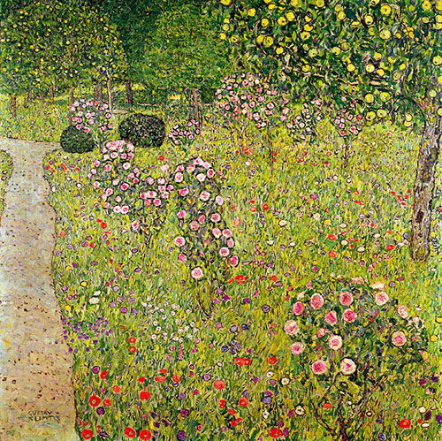 Orchard with Roses Gustav Klimt